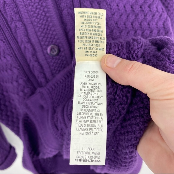 LL Bean Stitchworks Chunky Knit Sweater Size Medium - Picture 4 of 5